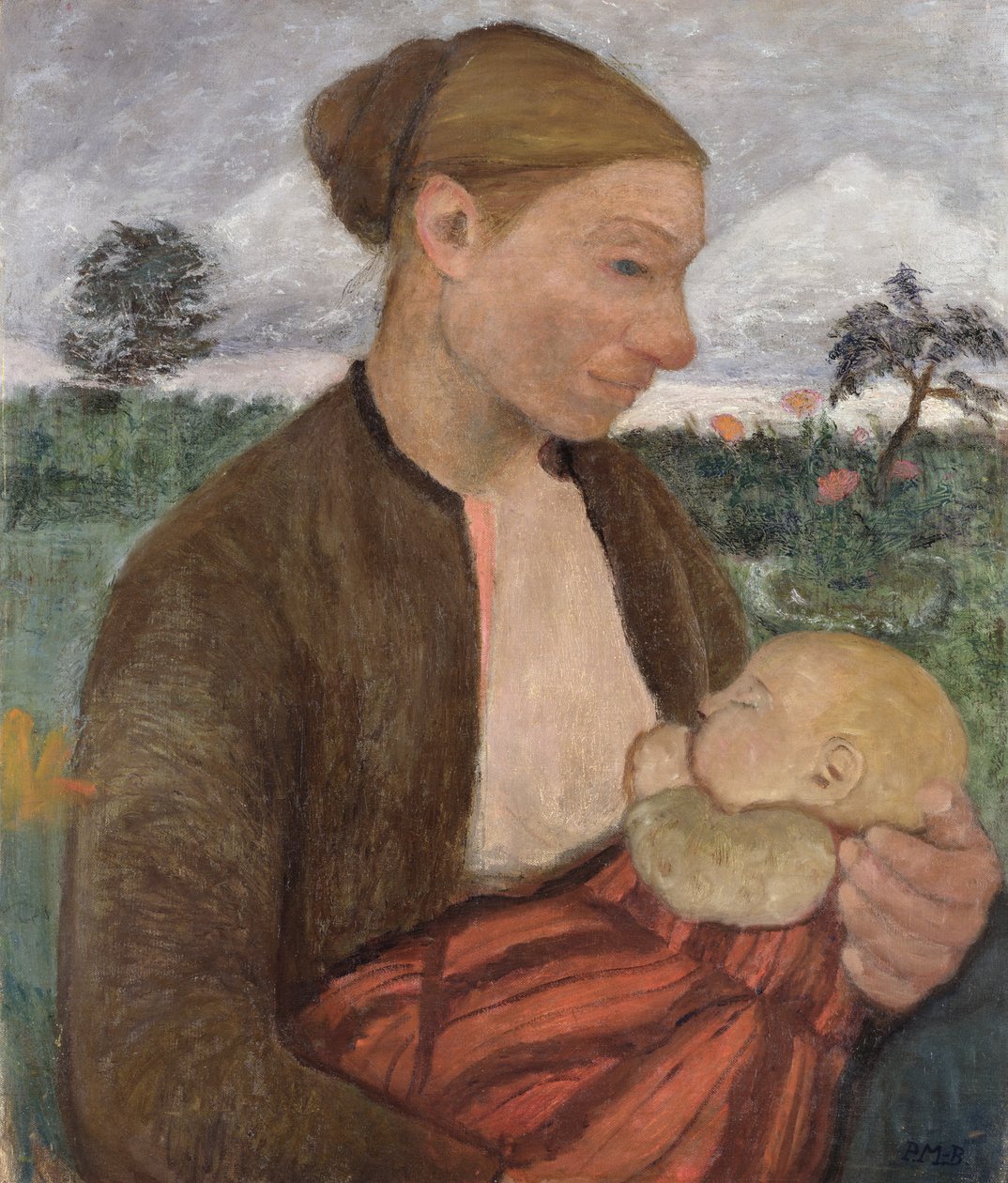Matka a dítě od Paula Modersohn Becker