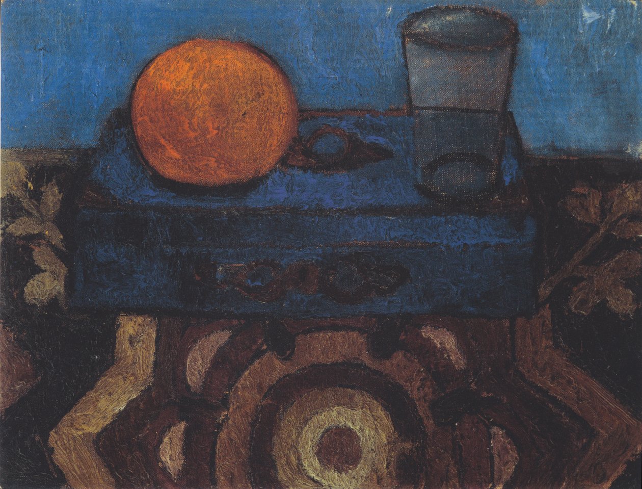 Zátiší s modrou krabičkou od Paula Modersohn Becker