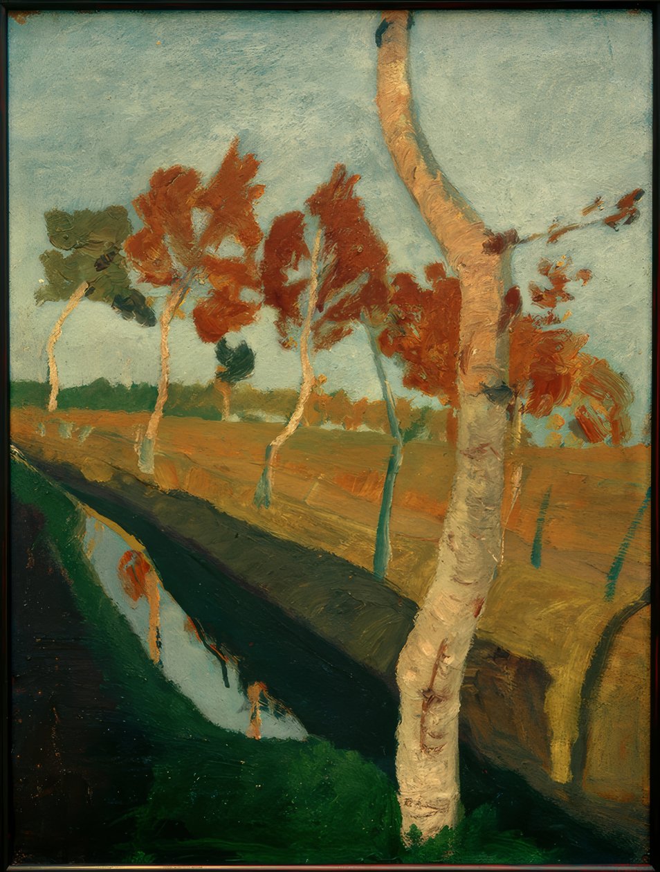 Břízy u příkopu od Paula Modersohn Becker