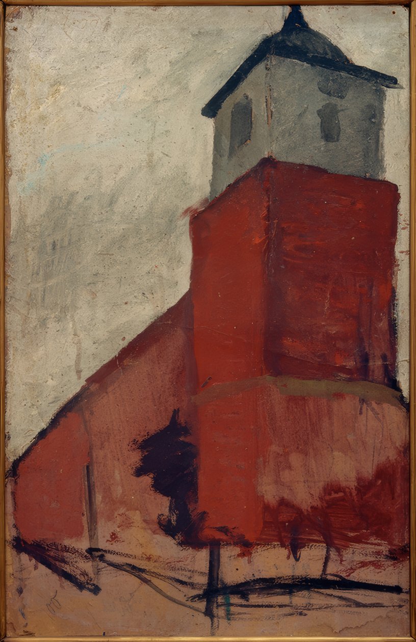 Kostel ve Worpswede od Paula Modersohn Becker