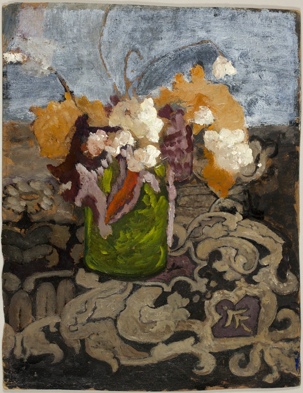 Zátiší se zelenou vázou od Paula Modersohn Becker