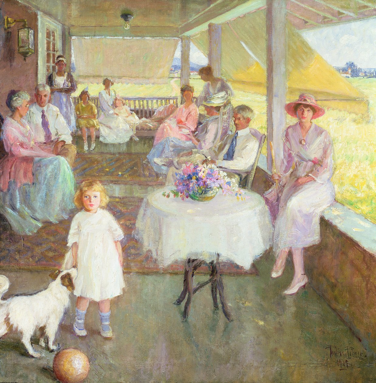 Rodinné setkání, 1919 od Pauline Palmer