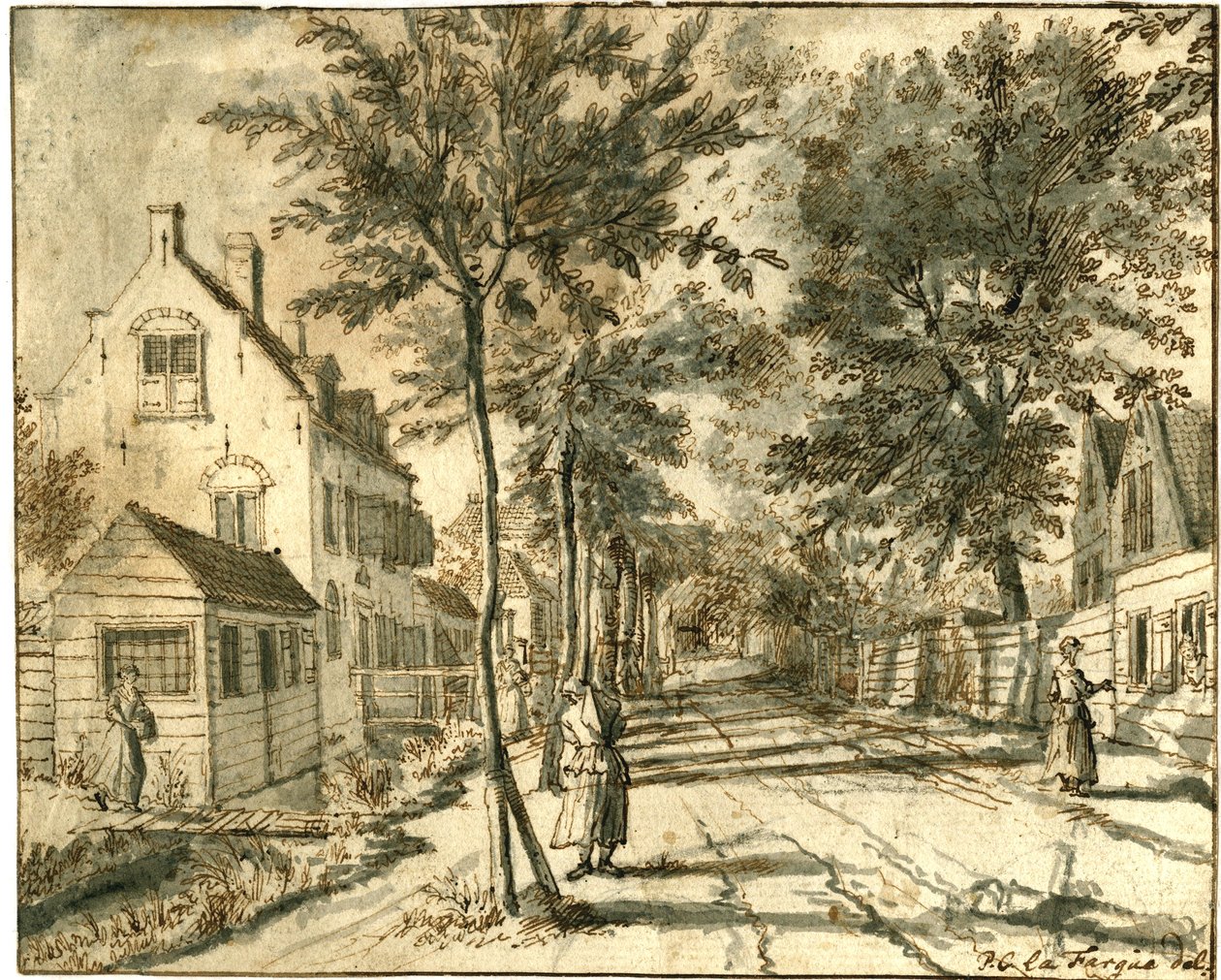 Bezuidenhoutseweg směrem k Herengrachtu, 1760 od Paulus Constantijn la Fargue