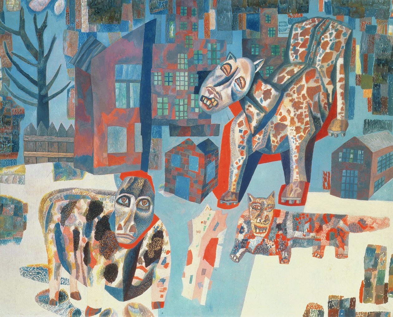 The Beasts, 1925-6 (olej na papíře) od Pawel Nikolajewitsch Filonow