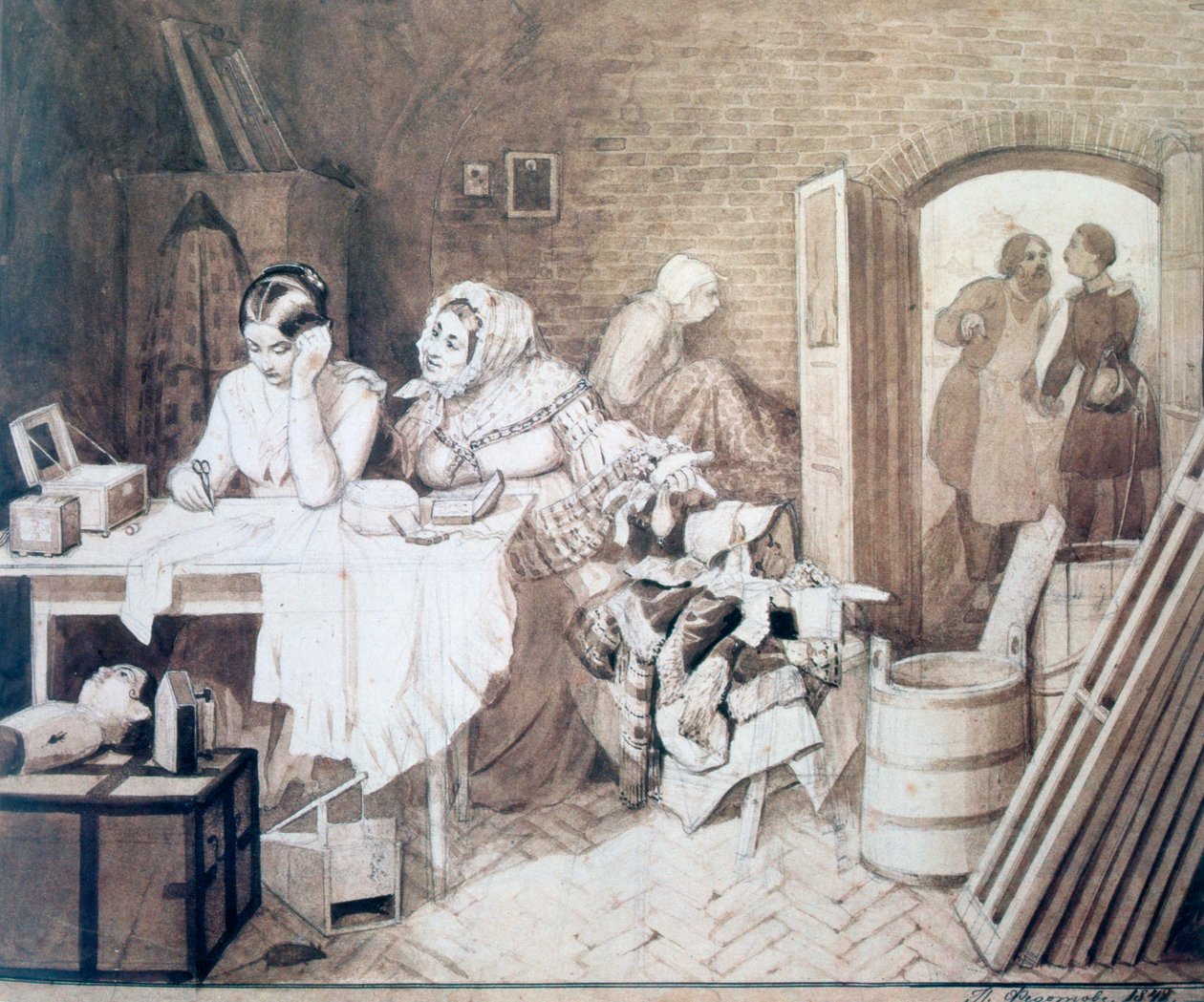 Past na myši, 1846 od Pavel Andreevich Fedotov