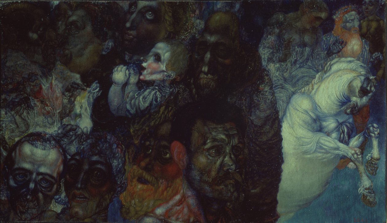 Hlavy, 1910 od Pavel Nikolayevich Filonov