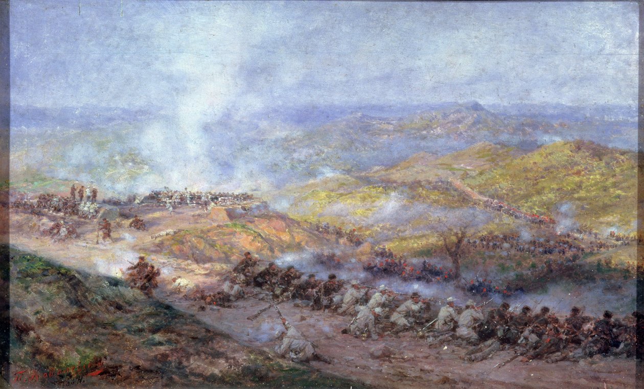 Scéna z rusko-turecké války v letech 1877-78, 1884 od Pawel Kowalewsky