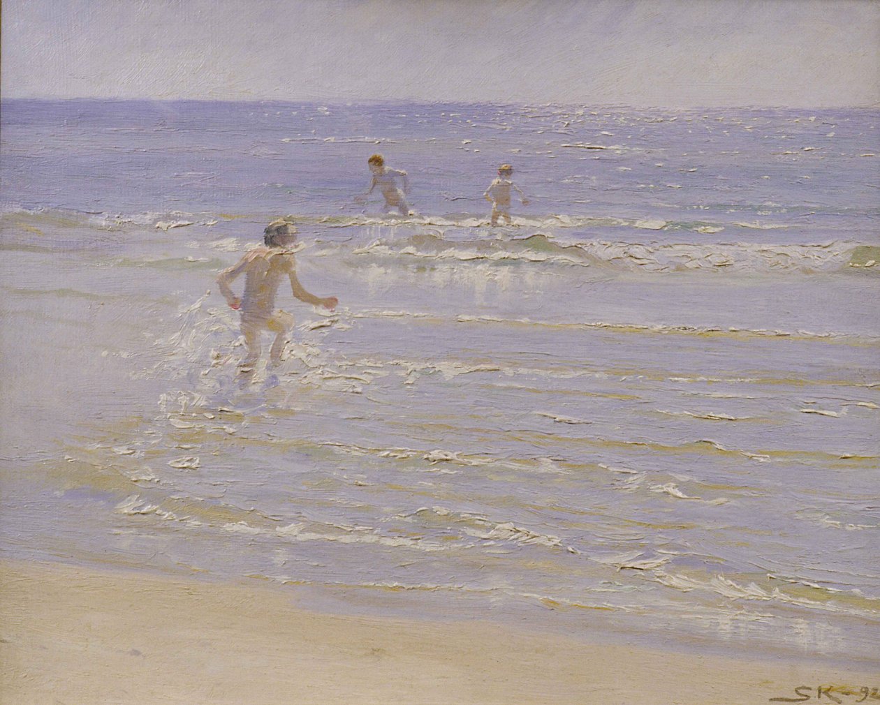 Sunshine at Skagen: Boys Swimming, 1892 (studie) od Peder Severin Krøyer