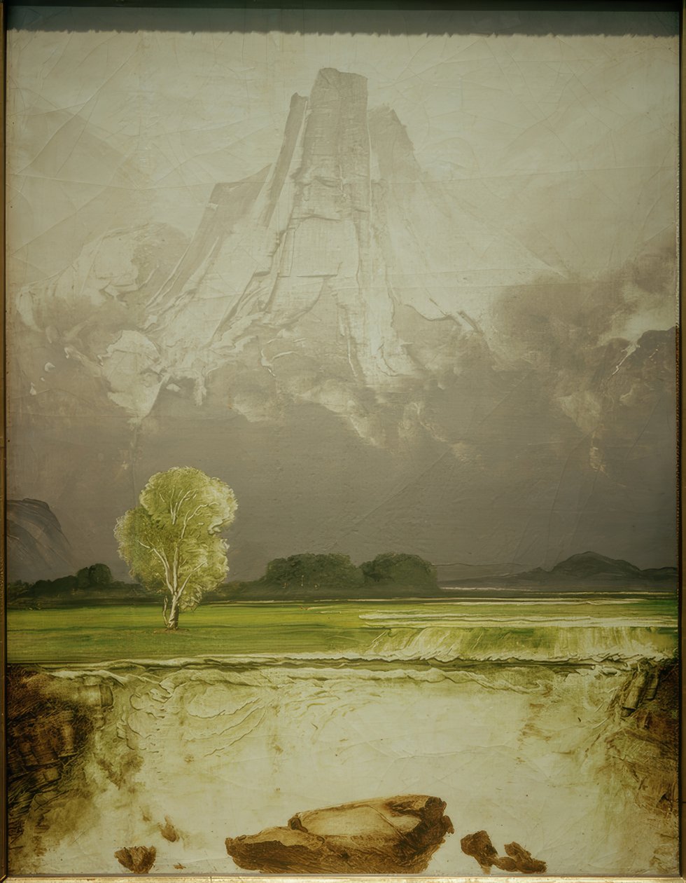 Hora Štětin s břízou od Peder Balke