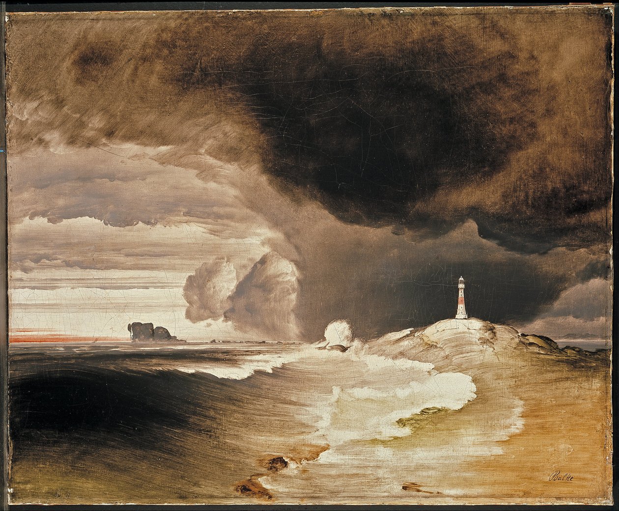 Maják na norském pobřeží od Peder Balke
