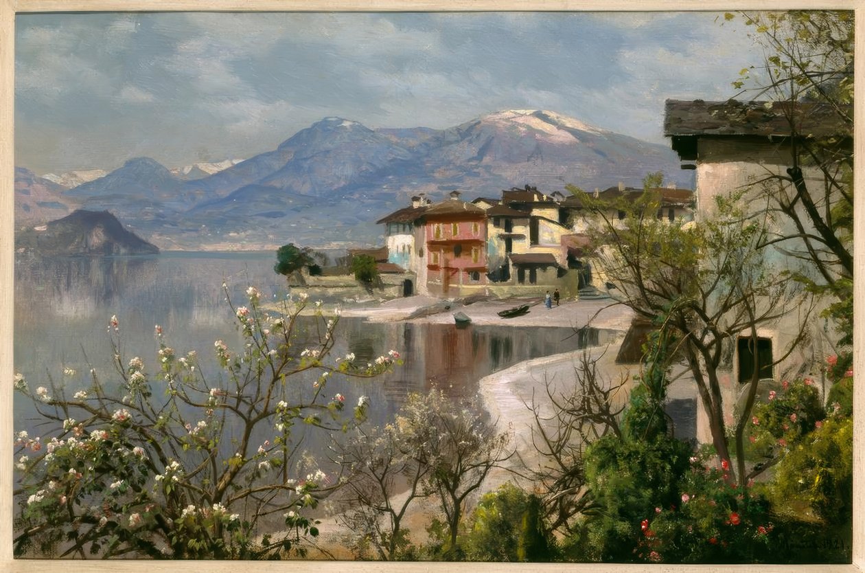 Jaro na jezeře Como od Peder Monsted