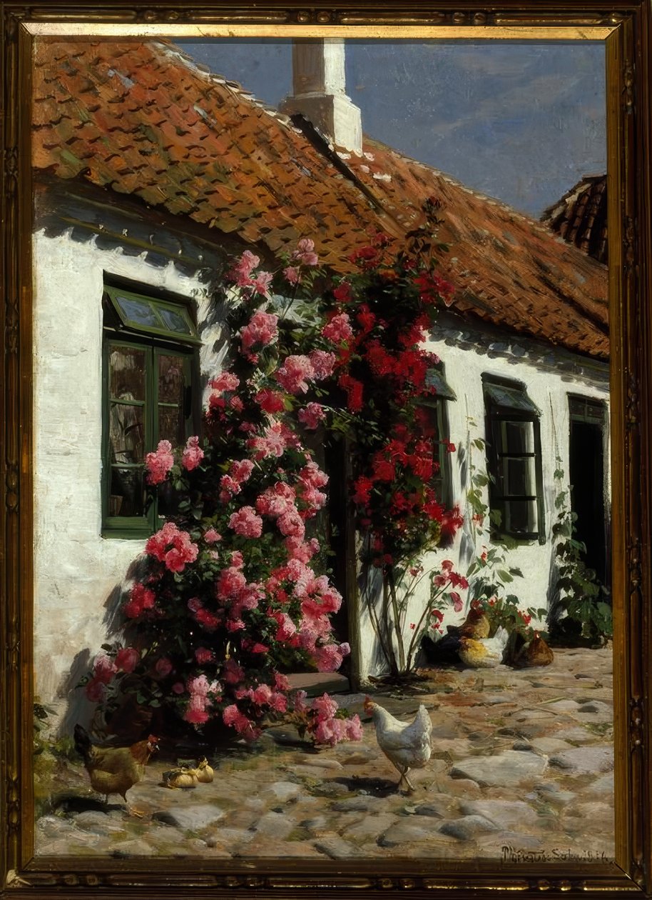Popínavé růže na farmě od Peder Monsted