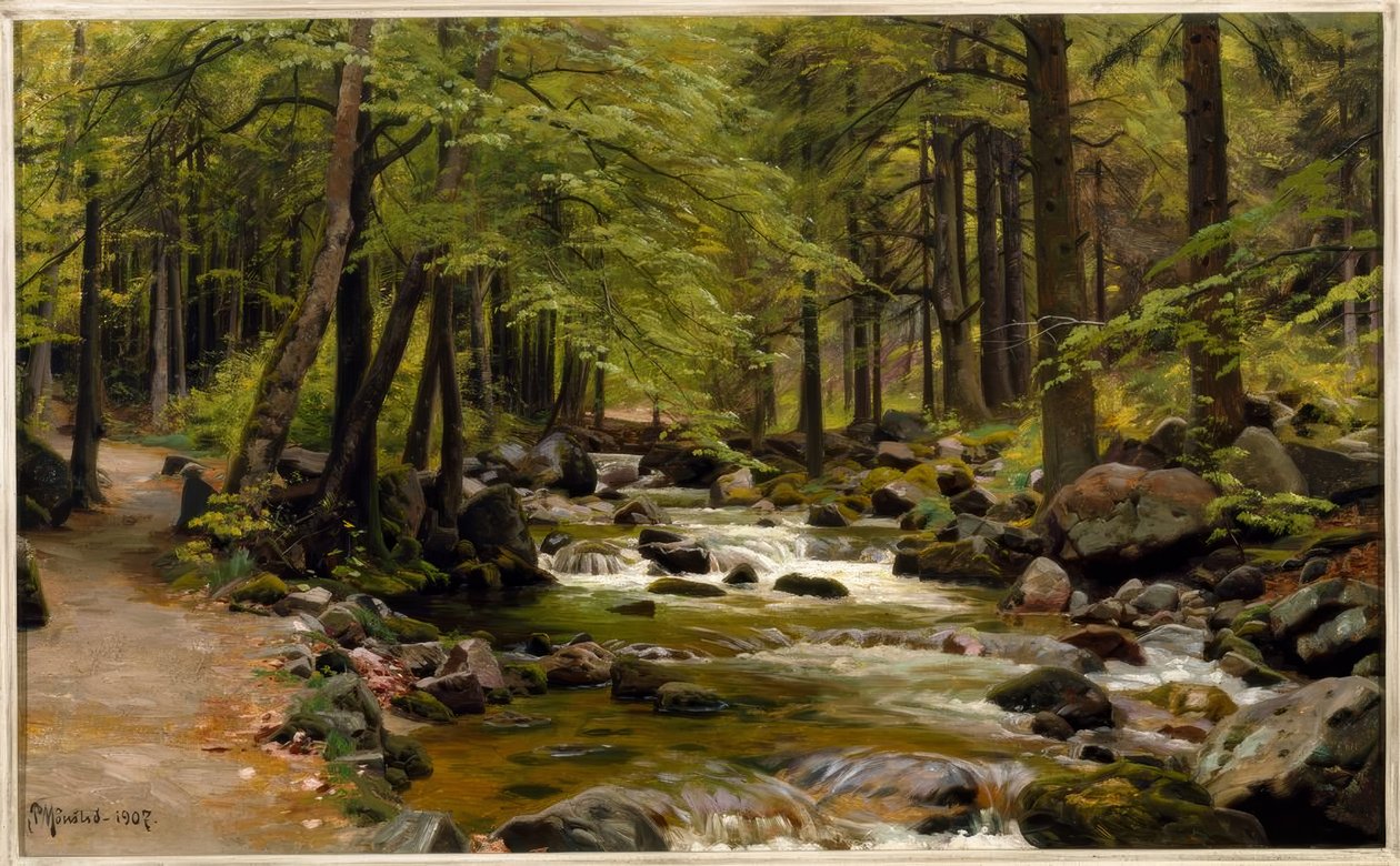 Lesní potok na jaře od Peder Monsted