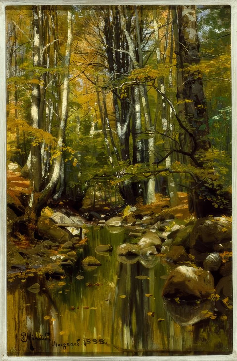 Lesní potok v pozdním létě od Peder Monsted