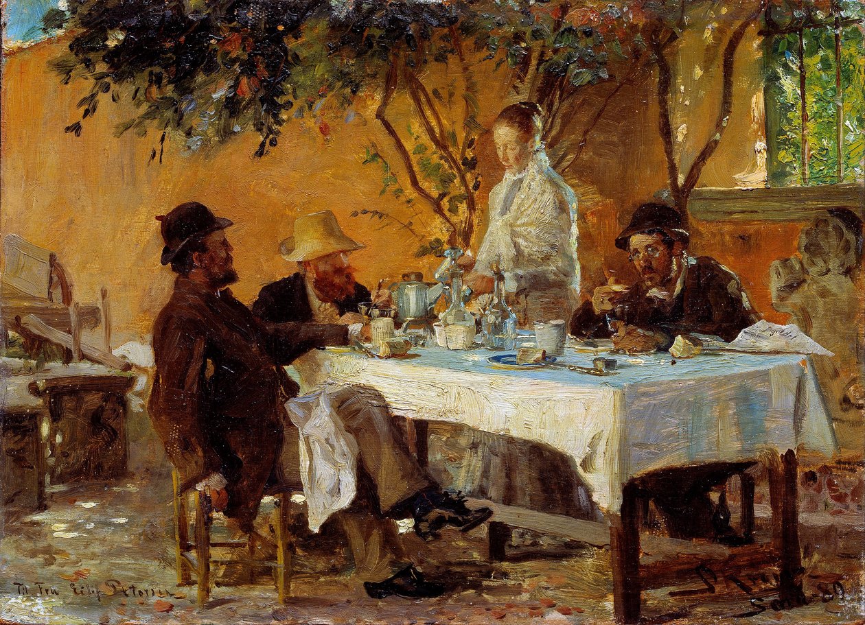 Snídaně v Soře od Peder Severin Krøyer