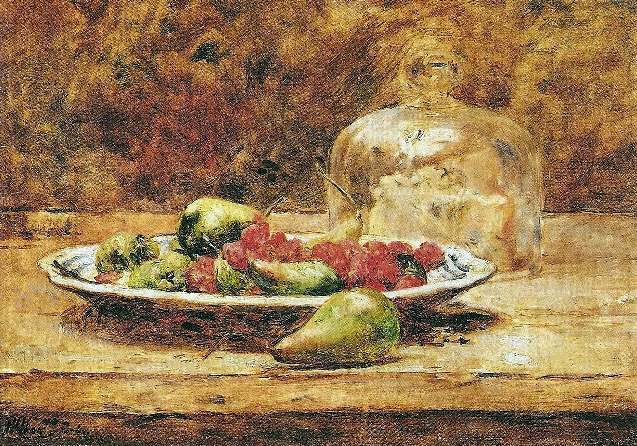Zátiší - hrušky a jahodyn Angličtina: Zátiší - hrušky a jahody od Pedro Alexandrino Borges