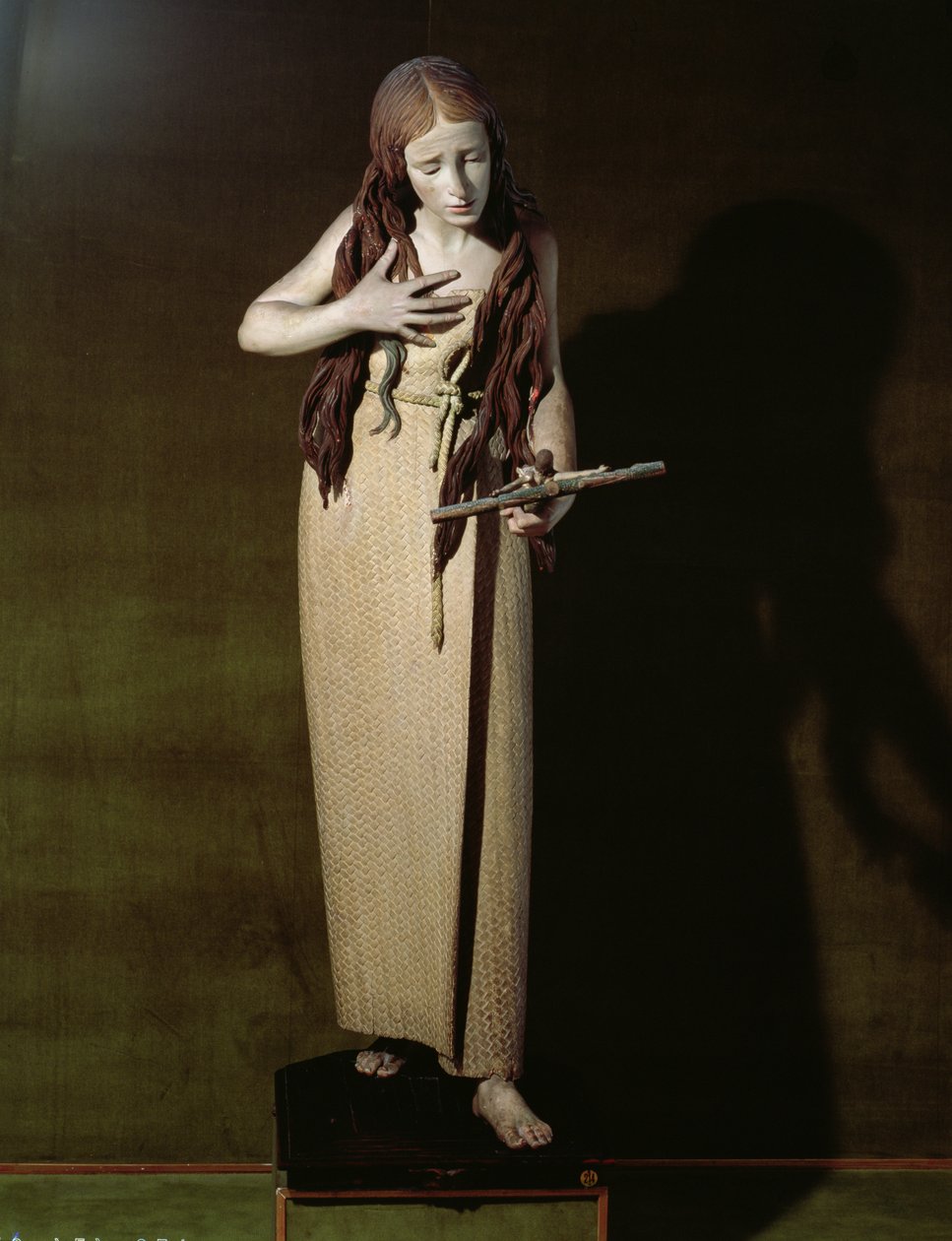 Kající Magdalena, 1664 (polychromované dřevo) od Pedro de Mena