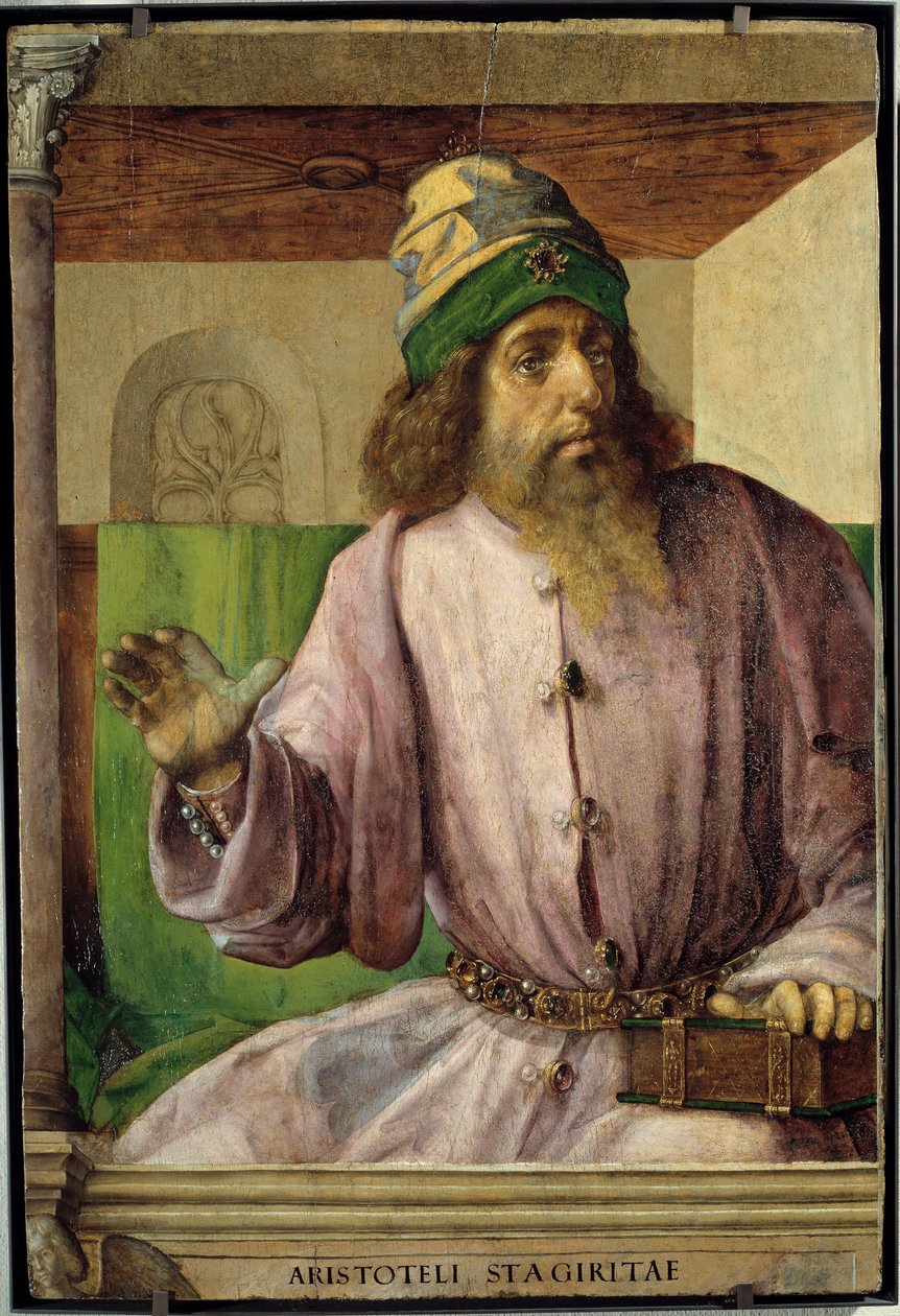 Portrét Aristotela, řeckého filozofa. od Pedro Berruguete