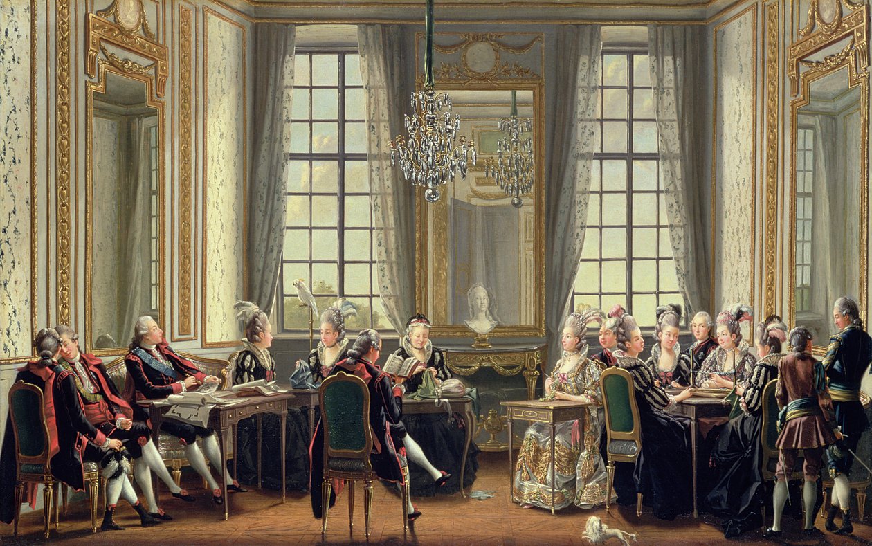 Rozhovor v Drottningholmském paláci, 1779 od Pehr Hilleström