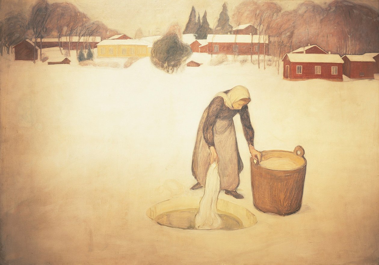Finsko, The Washerwoman od Pekka Halonen