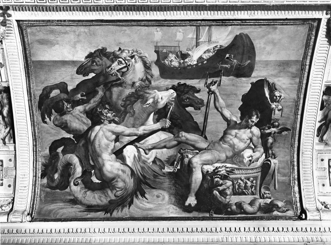 Loď Neptun a Ulysses, 1554 od Pellegrino Tibaldi