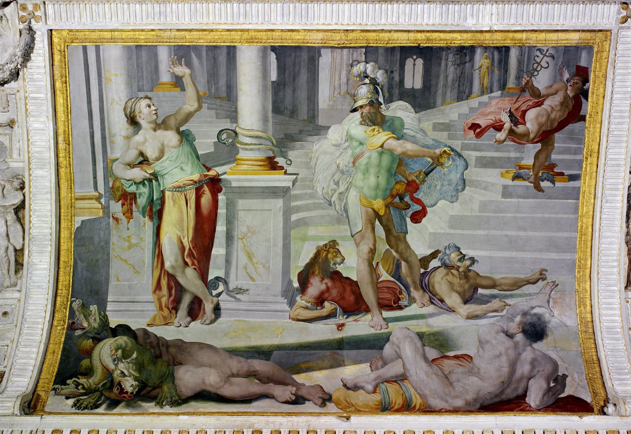 Ulysses a Circe, cca 1550 (freska) od Pellegrino Tibaldi