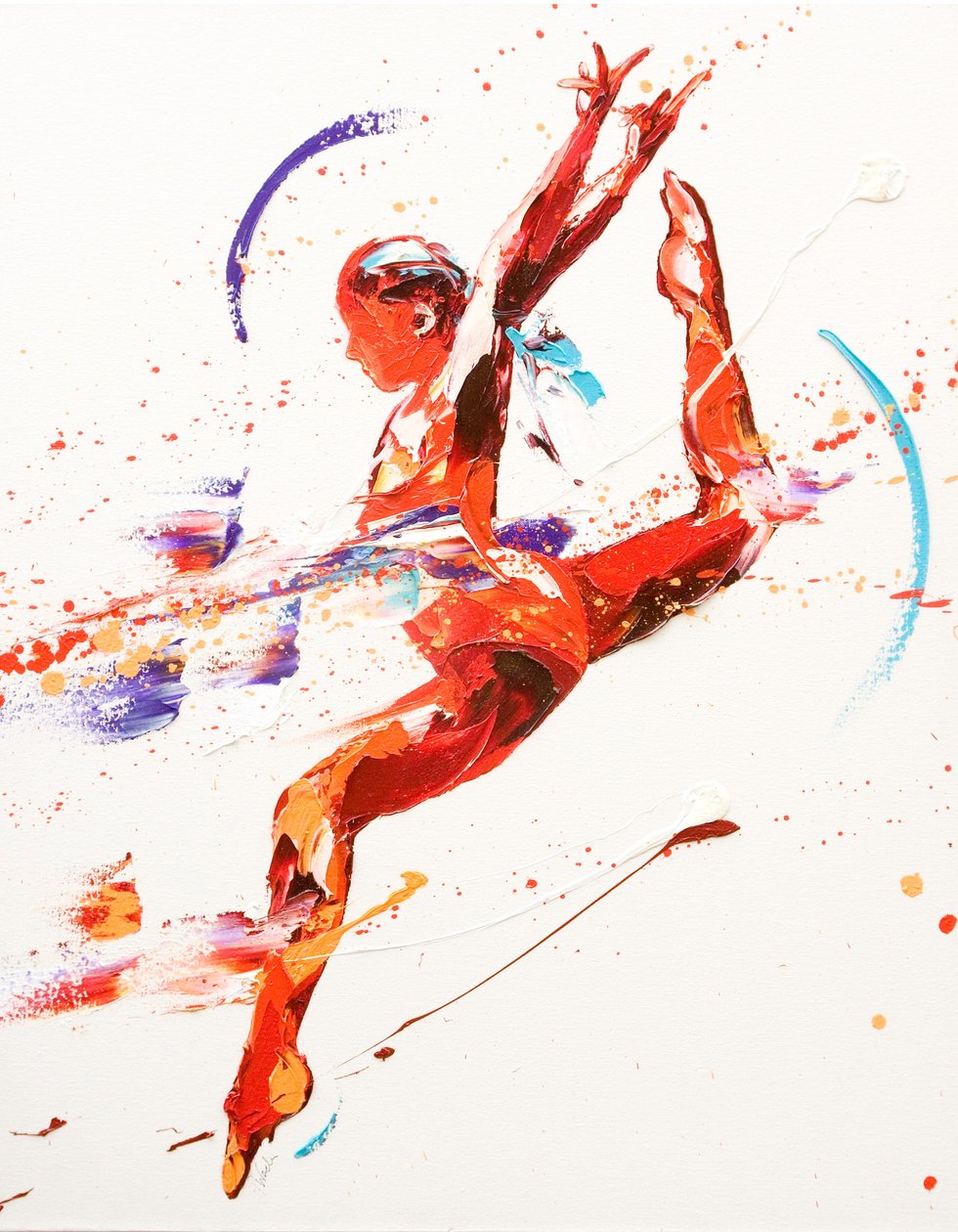 Gymnast Two, 2010 (olej na plátně) od Penny Warden