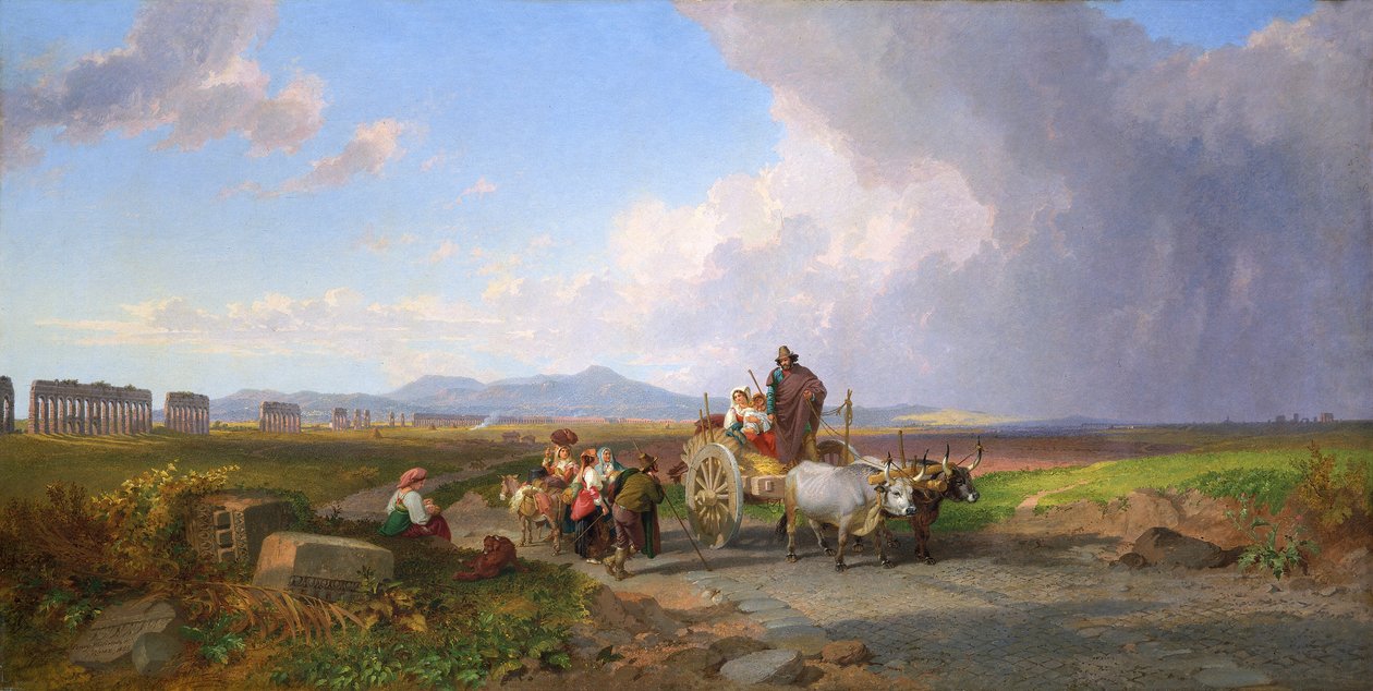„Scéna v římské Campagna“, 1865 od Penry Williams