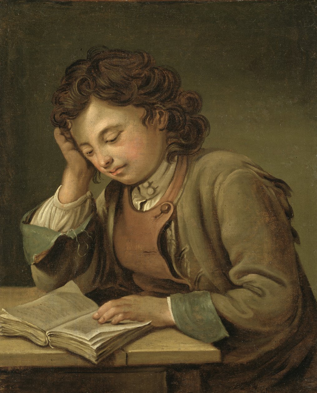 A Boy Reading, 1758 od Per Krafft