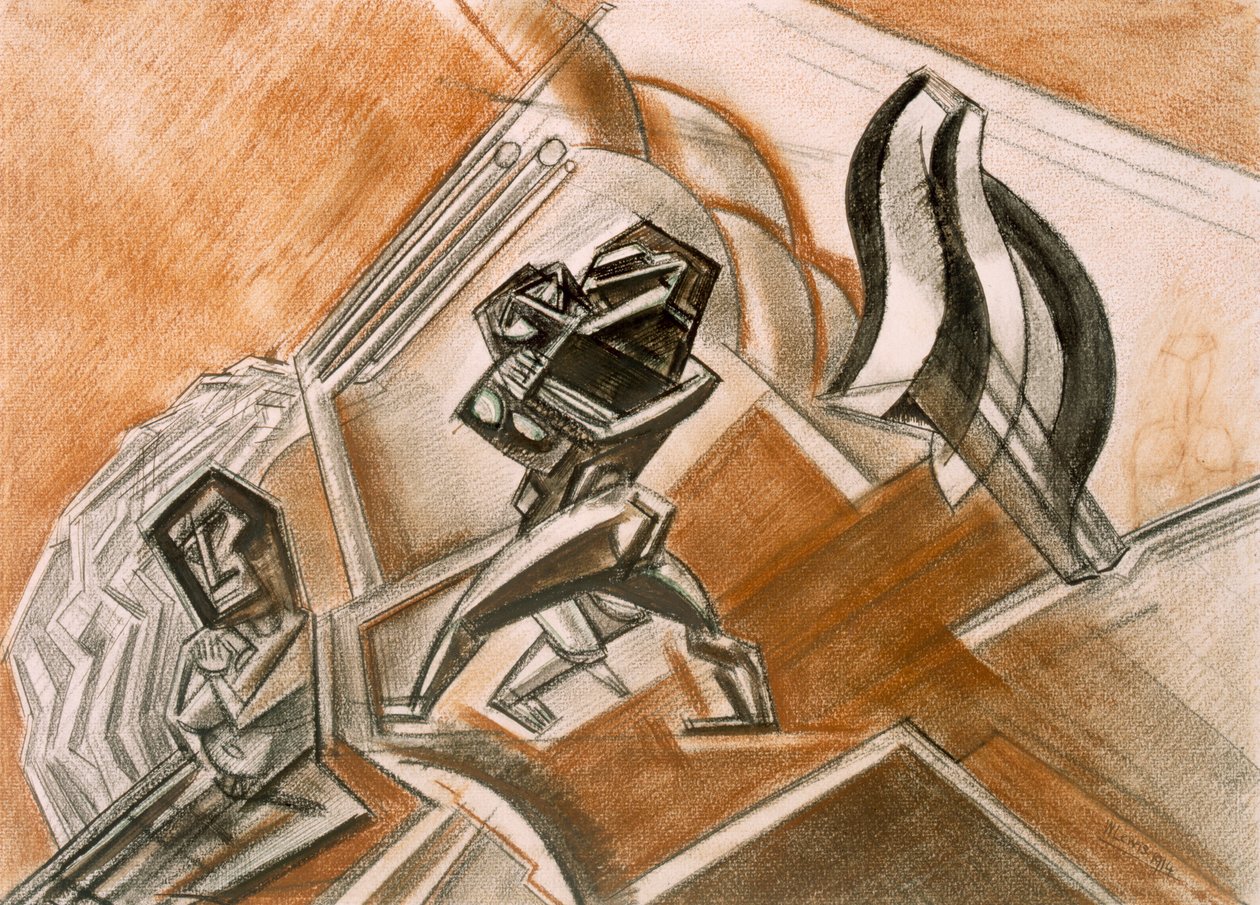 Boj č.3, 1914. od Percy Wyndham Lewis