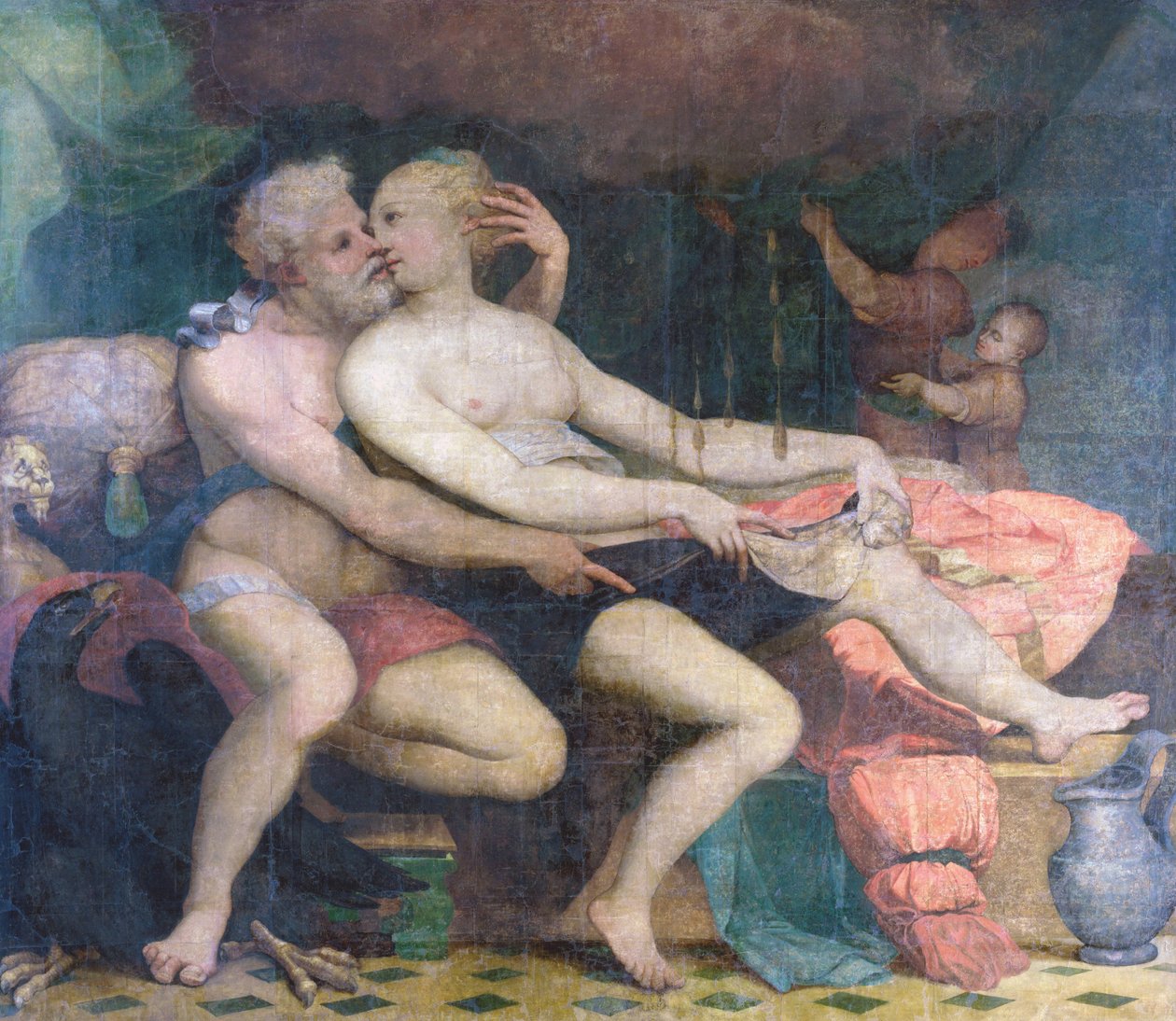 Jupiter a Danae, asi 1533-1534. od Perino del Vaga