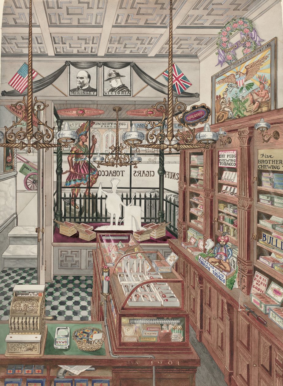 Prodejna doutníků, 1901, 19351942. od Perkins Harnly