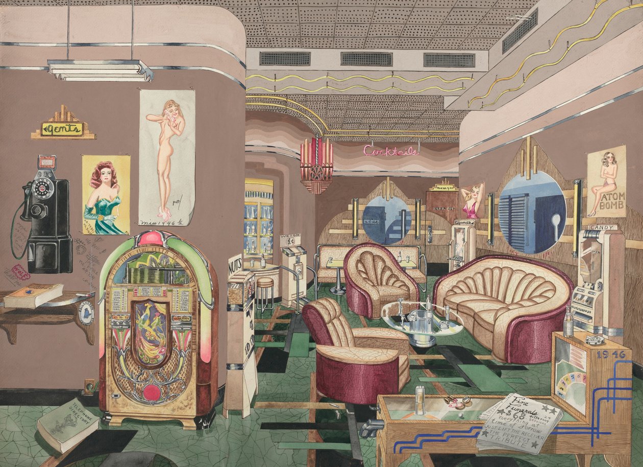 Cocktail Lounge, 1946, 19351942. od Perkins Harnly