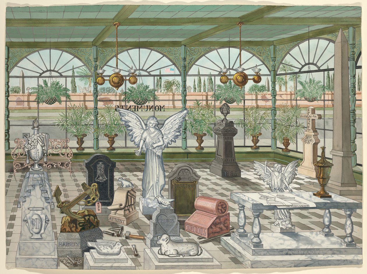 Monument Display Room, 1888, 19351942. od Perkins Harnly