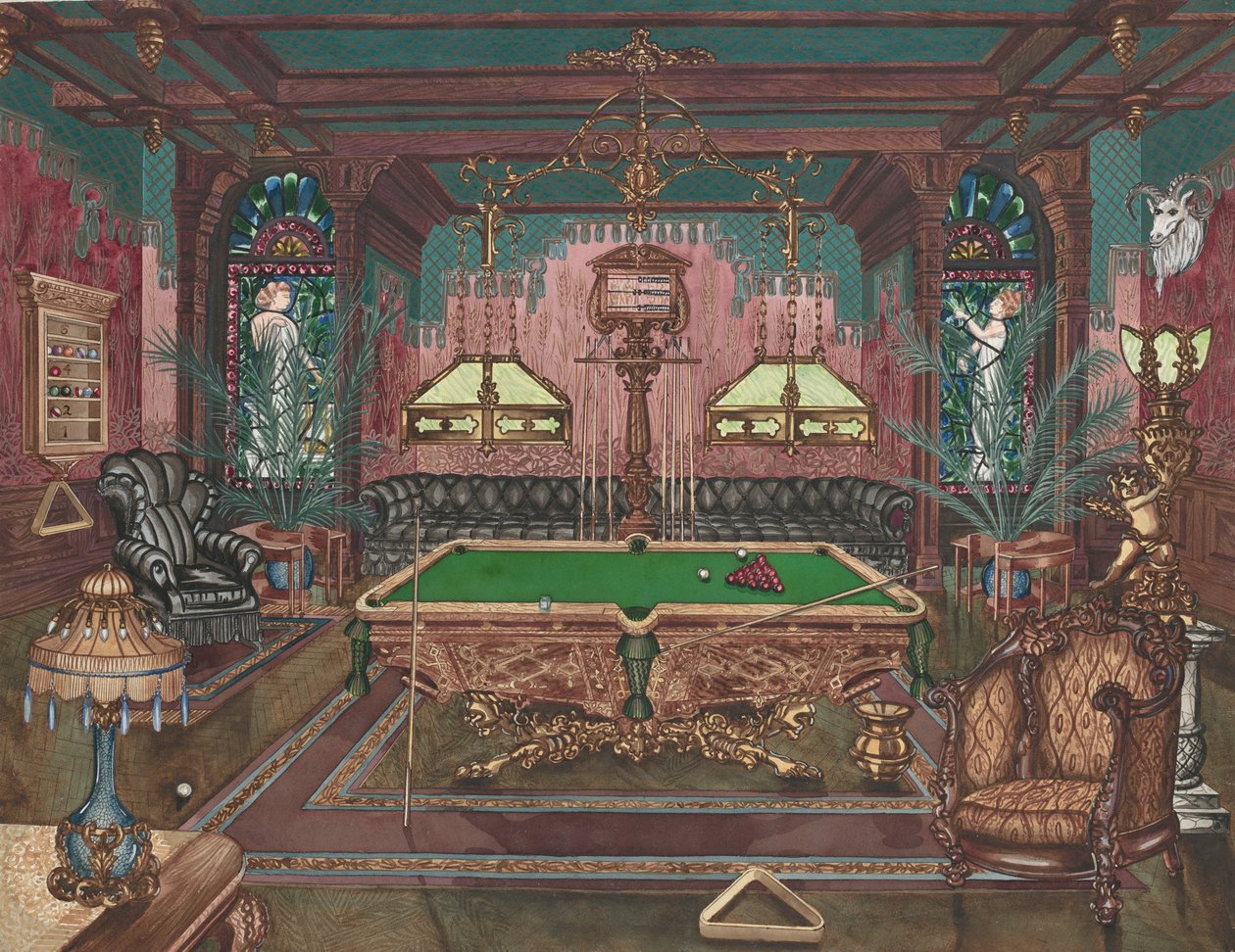 Pool Room, 1890, 19351942. od Perkins Harnly