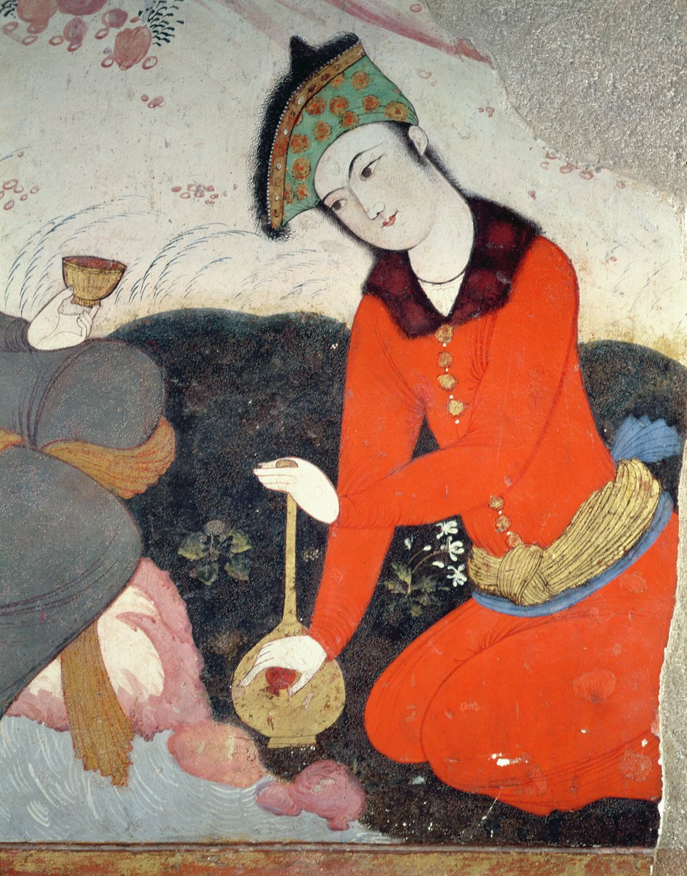 Dvořan na dvoře šáha Abbáse I. (detail) od Persian School