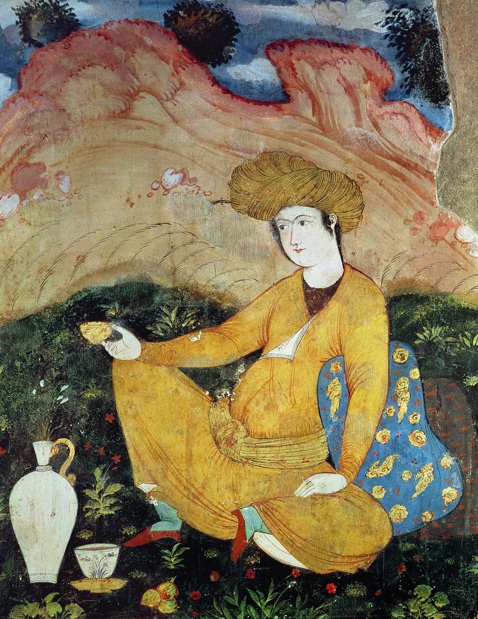 Dvořan ze dvora Shah Abbas I (1588-1629) od Persian School