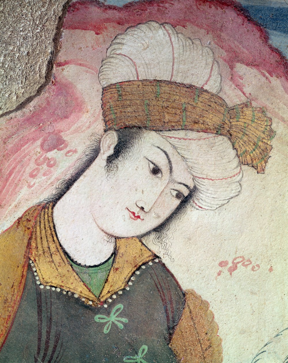 Gentleman ze dvora Shah Abbas I, 1585-1627 (detail) od Persian School