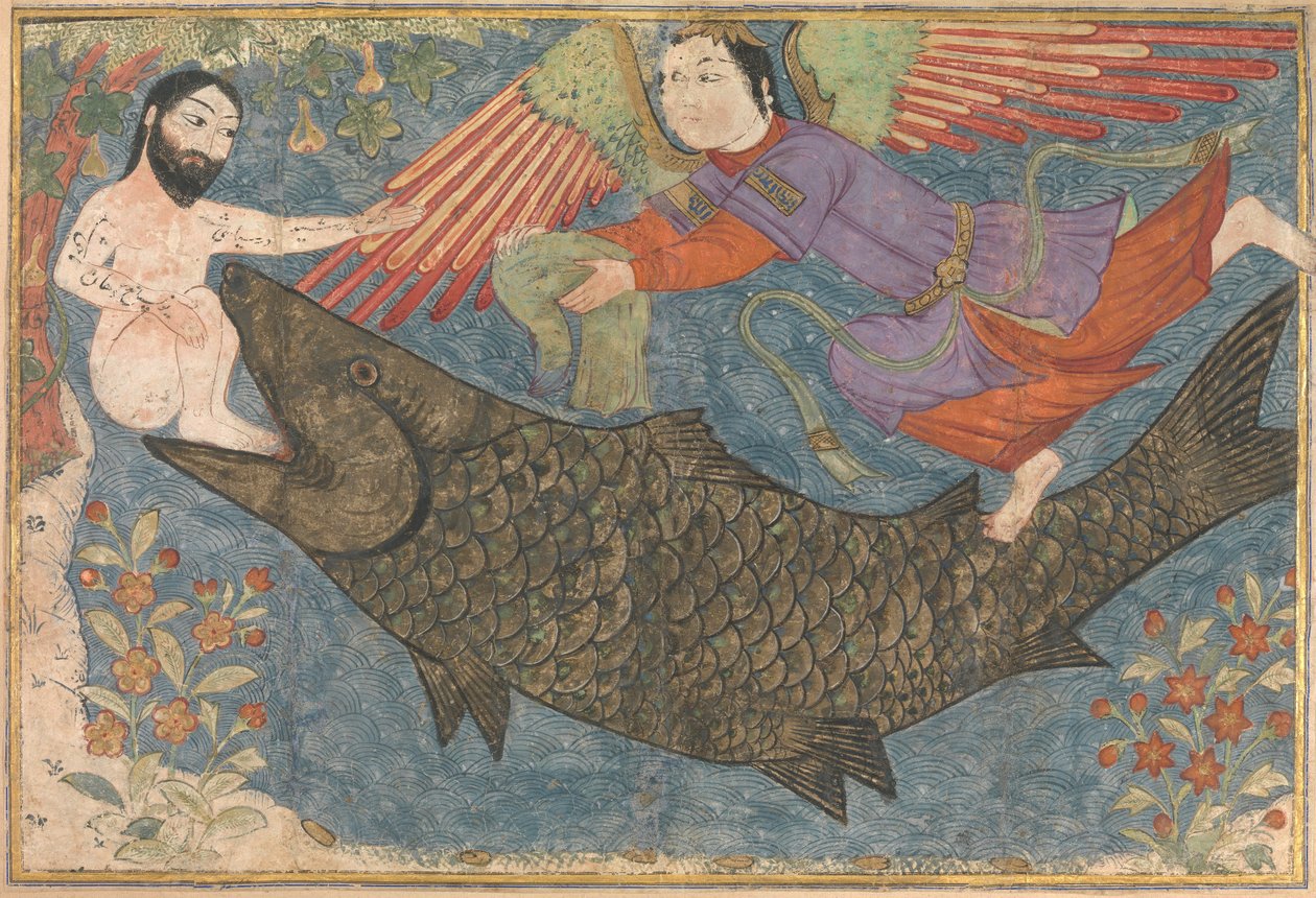 Jonáš a velryba, kolem roku 1400 od Persian School