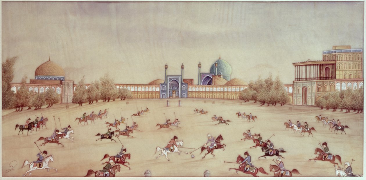 Polo v Isfahánu od Persian School