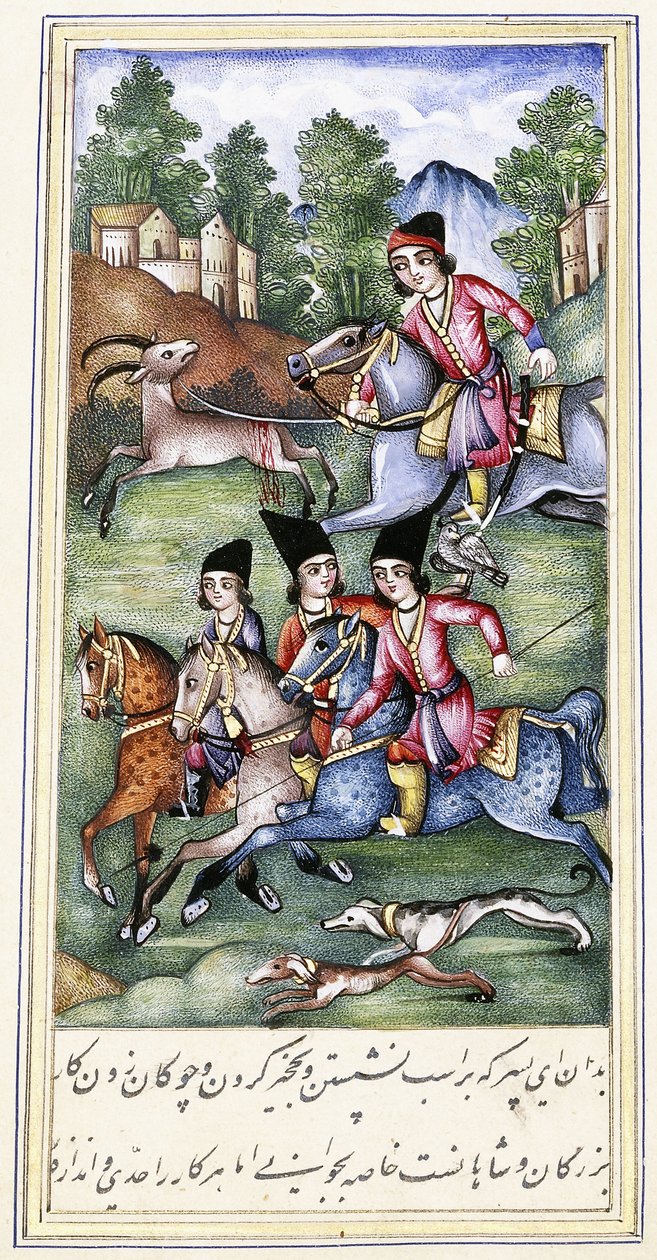 Ilustrace z "Qabus Nameh", 19. století od Persian School