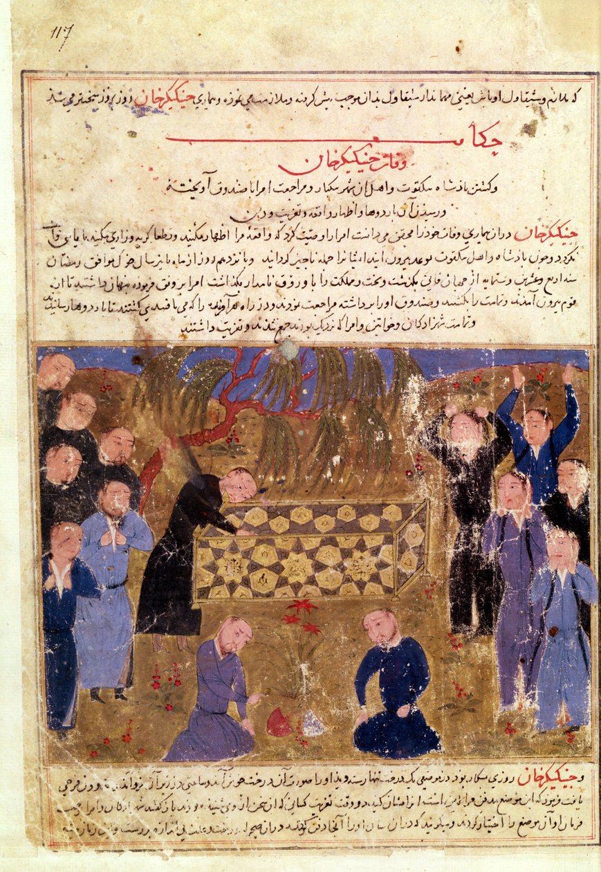 Čingischánův pohřeb, kolem roku 1430 od Persian School