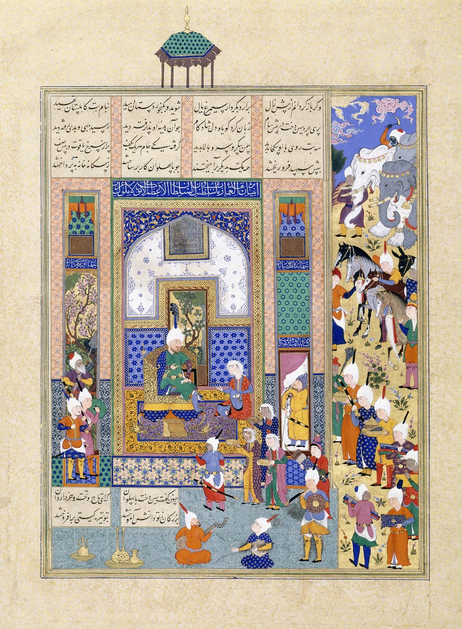 Sindukht Comes to Sam Bearing Gifts, cca 1500-1540 od Persian School