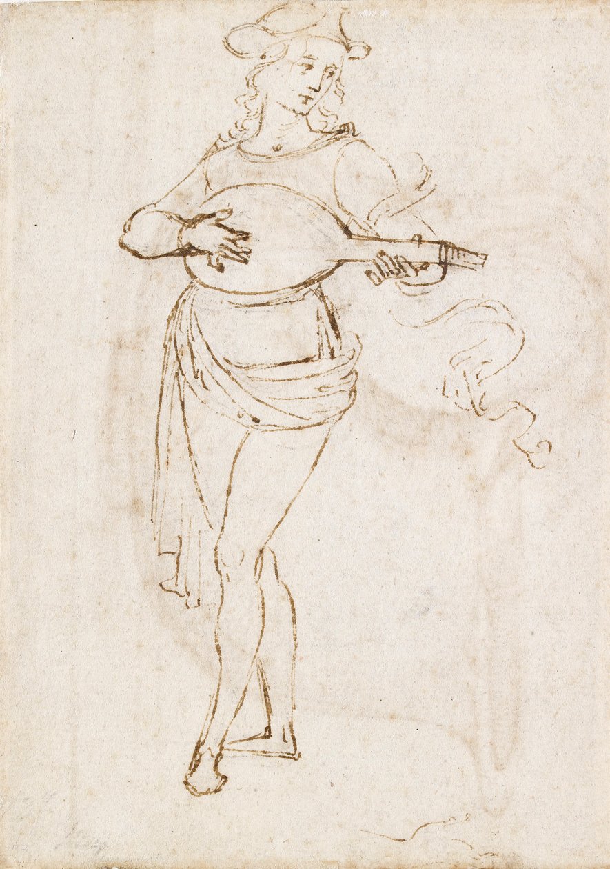 Lute Player, konec 15.-začátek 16. století od Perugino