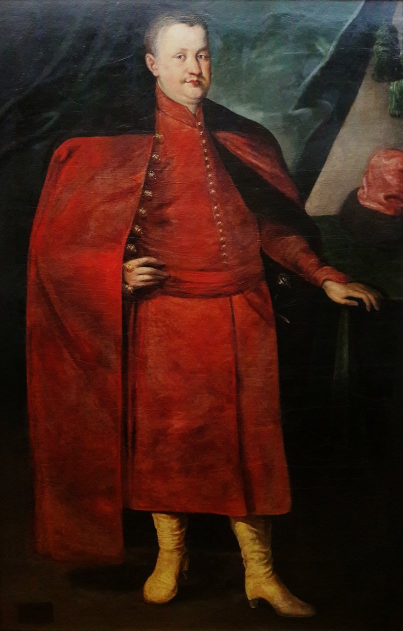 Portrét Władysława Dominika Zasławského-Ostrogského v polském kroji. od Peter Danckerts de Rij