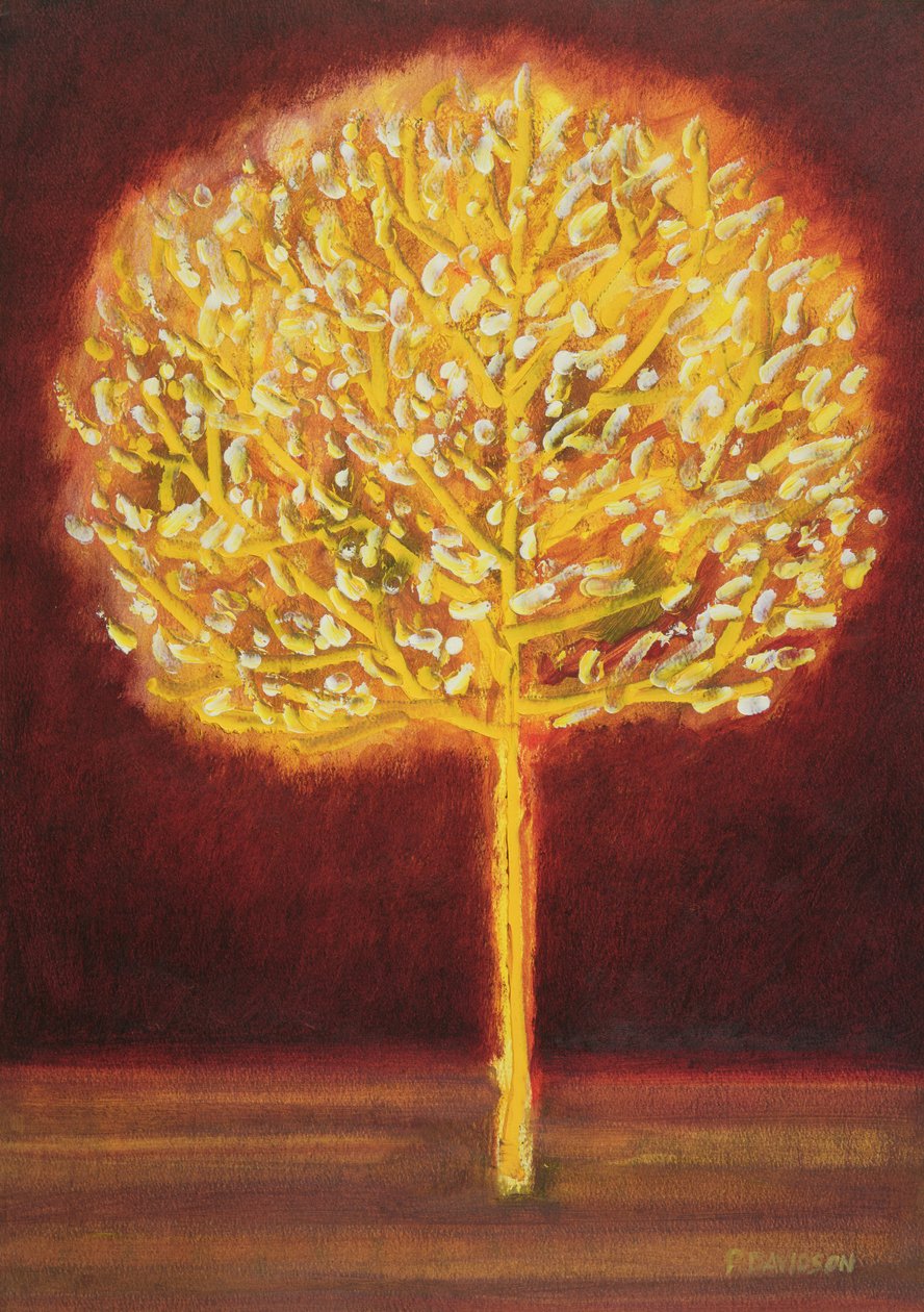 Blossoming Tree, 1997 (olej na papíře) od Peter Davidson