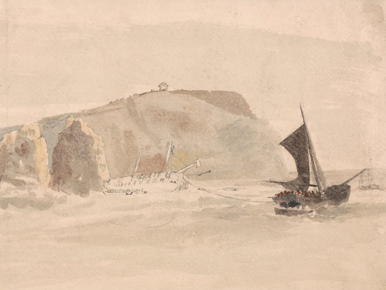 Vrak lodi z jehel, Isle of Wight od Peter de Wint