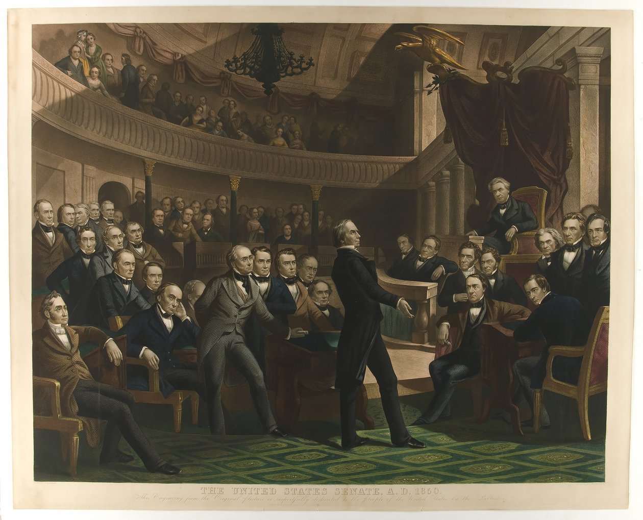 Senát Spojených států, ad. 1850, hospoda. kolem roku 1855 od Peter Frederick Rothermel