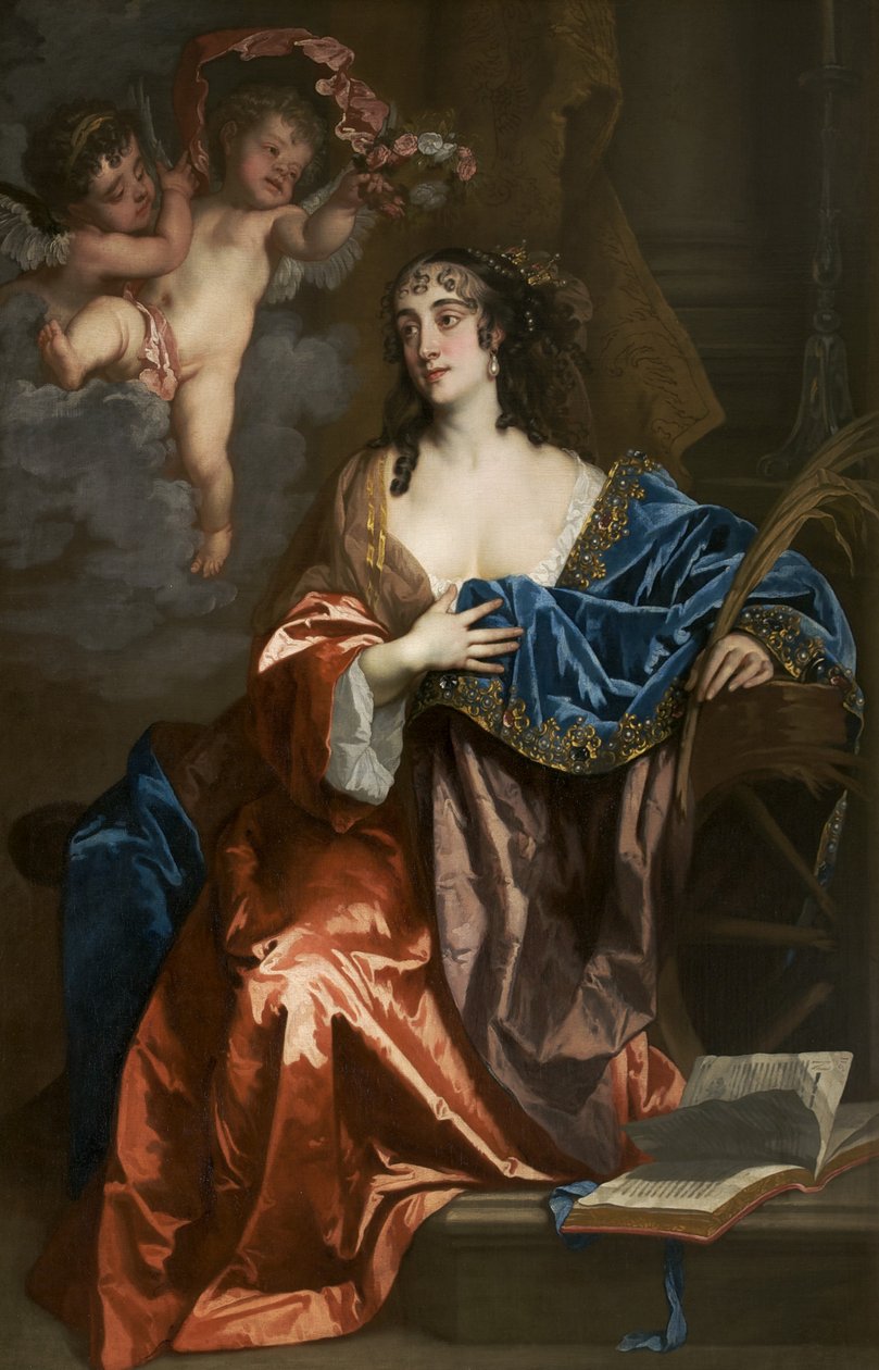Eleanor Needham, Lady Byron, jako Svatá Kateřina, kolem 1663-64 od Peter Lely
