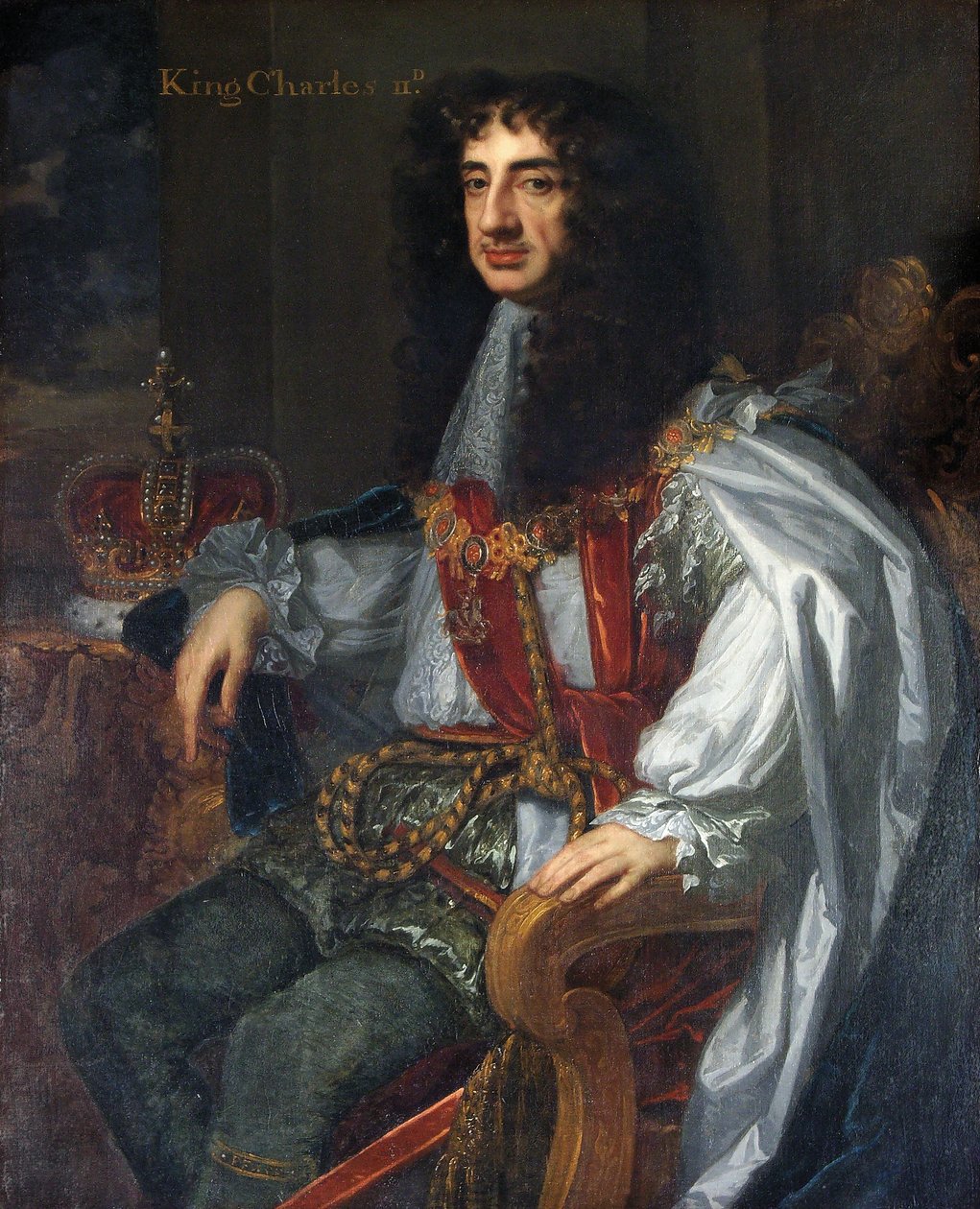 Král Karel II. v podvazkových šatech od Peter Lely